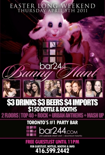 Easter Thursdays BUNNY HUNT w/ FREE List + $3 Drinks All Night & $3 Beers All Night