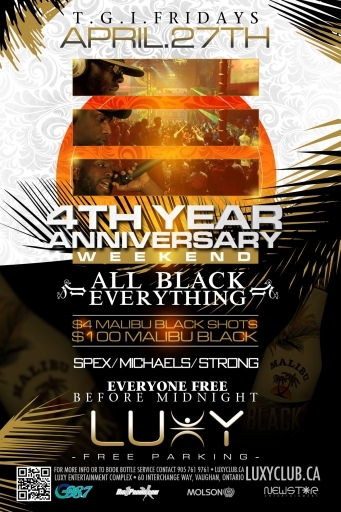 Luxy All Black Everything 4th Year Anniversary