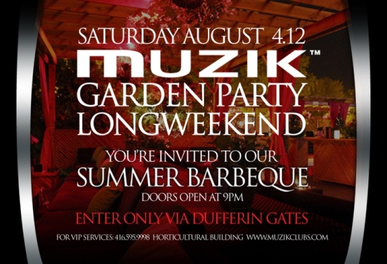 MUZIK GARDEN PARTY LONG WEEKEND - AUG 4.12