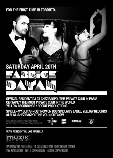 DJ Fabrice Dayan inside Muzik