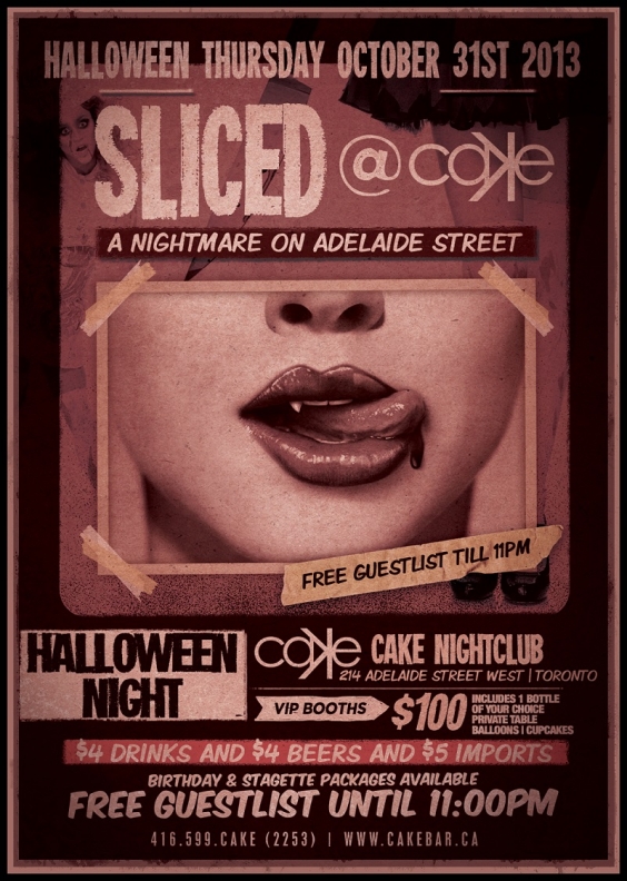 Sliced @ Cake | Halloween Night Thursday October 31st