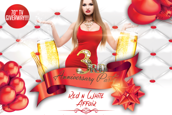 3 year Anniversary Party Red & White Edition